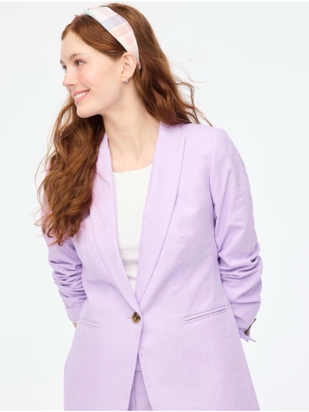 J. Crew Lilac Single-Button Tailored Blazer